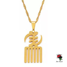 Load image into Gallery viewer, ADINKRA SYMBOL PENDANT NECKLACE - Ibere Apparel