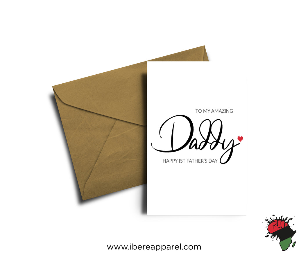 HAPPY 1ST FATHER'S DADDY |  Greeting Card