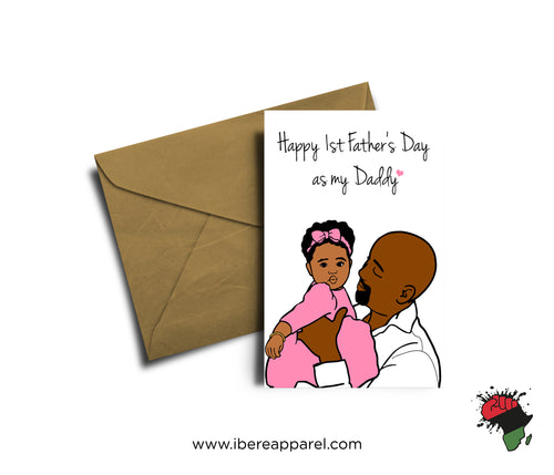 HAPPY 1ST FATHER'S DAY AS MY DAD |  Greeting Card