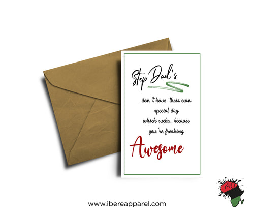 STEP DAD'S ARE AWESOME |  Greeting Card