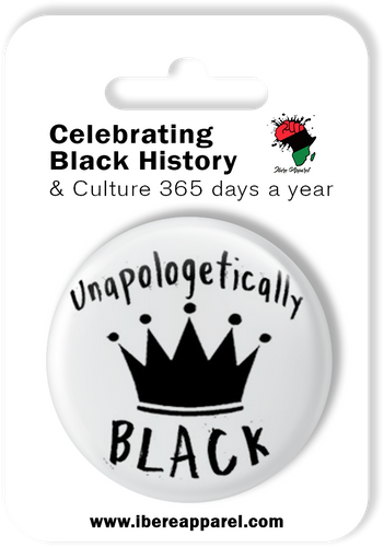 UNAPOLEGTICALLY BLACK  | 38MM Button Badge