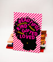 Load image into Gallery viewer, Beautiful . Kind. Gifted. Loved | A5 Notebook