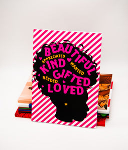 Beautiful . Kind. Gifted. Loved | A5 Notebook