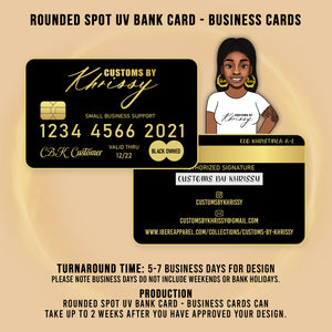 ROUNDED SPOT UV BANK CARDS - BUSINESS CARDS