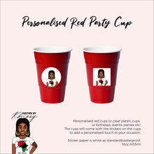 Load image into Gallery viewer, Personalised Red Party Cup