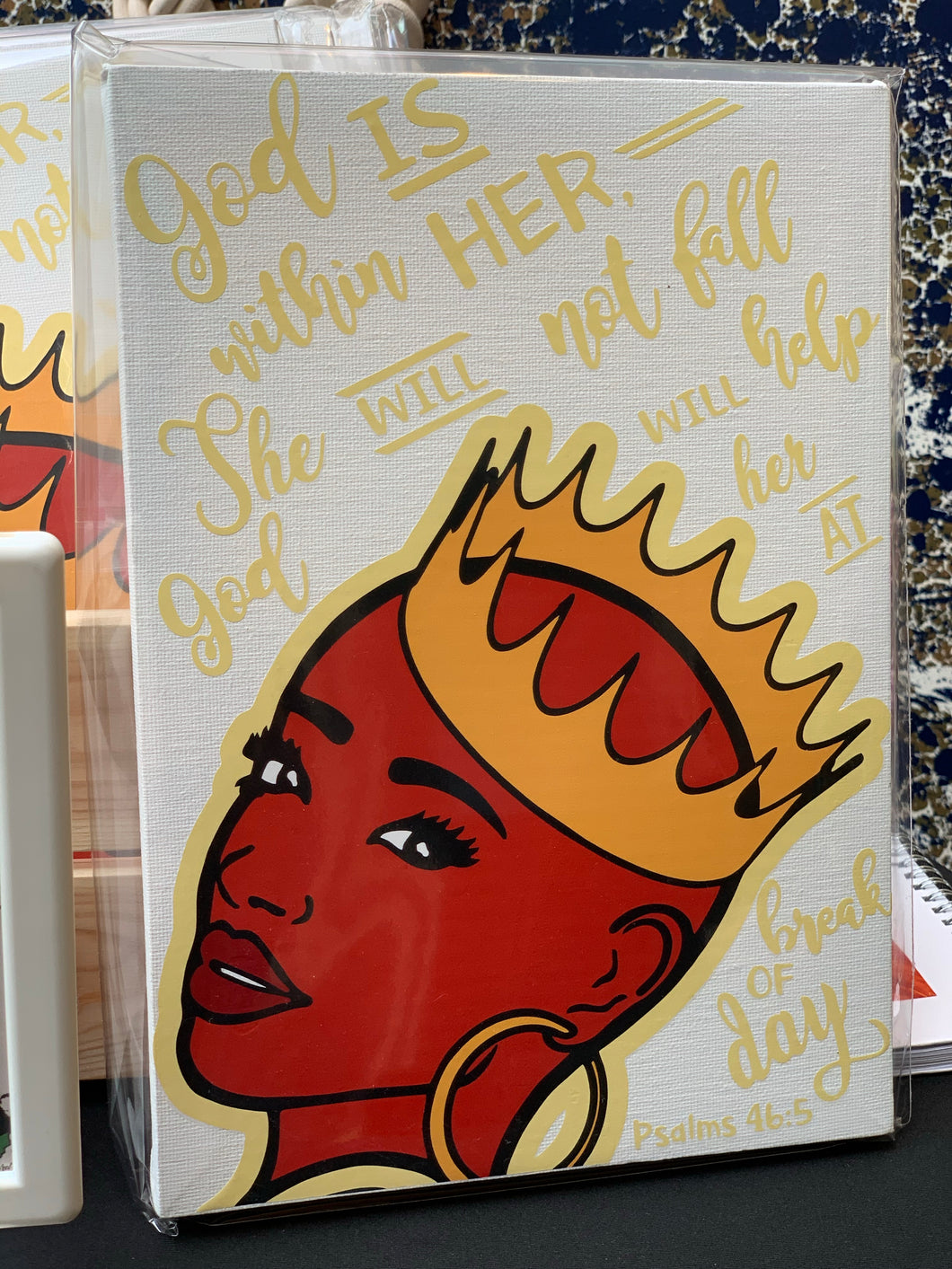 God IS WITHIN HER,SHE WILL NOT FALL - A4 CANVAS