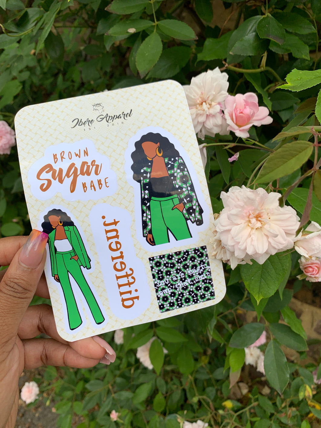 Brown Sugar Babe | Black Girl planner Stickers